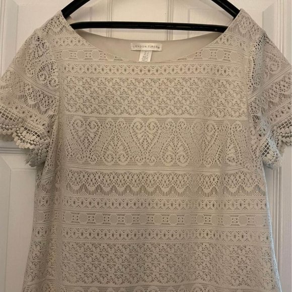 Size 14 Off-White Lace Dress - Picture 2 of 3